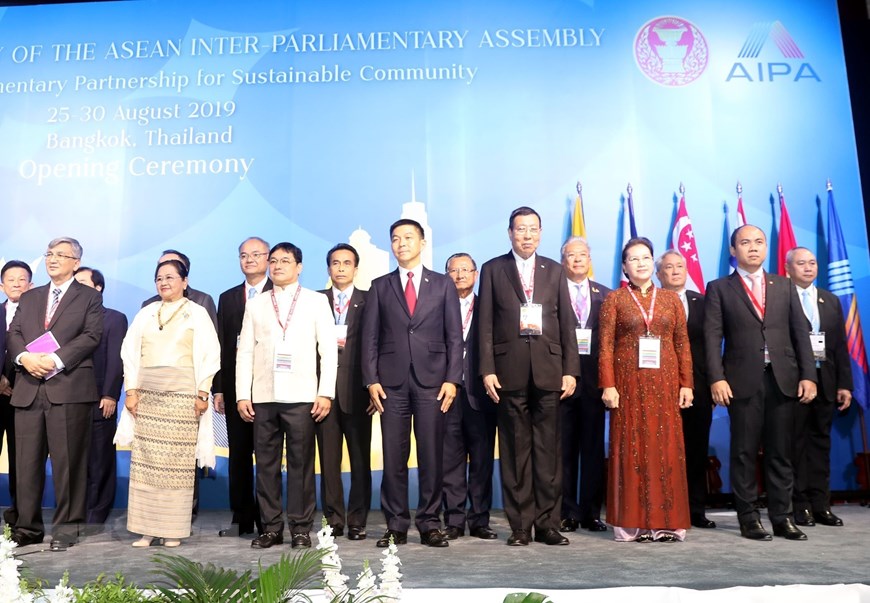 Председатель НС Нгуен Тхи Ким Нган присутствовала на церемонии открытия АИПА-40, Бангкок (Таиланд), 26 августа 2019 г. Фото: VNA